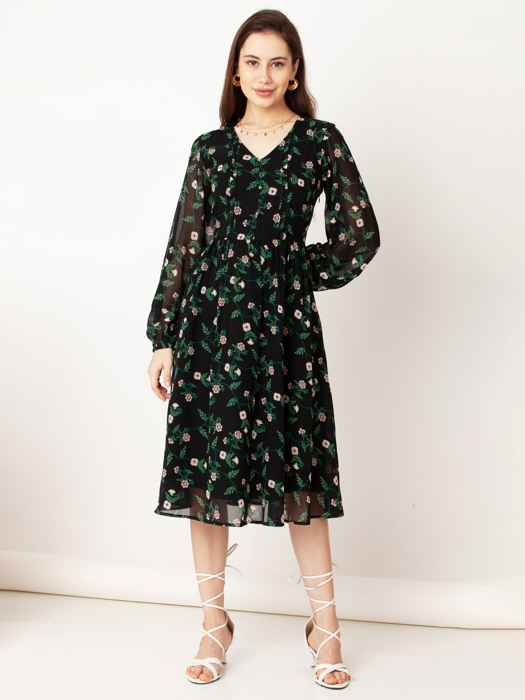 Black_Printed_A-Line_Midi_Dress_5