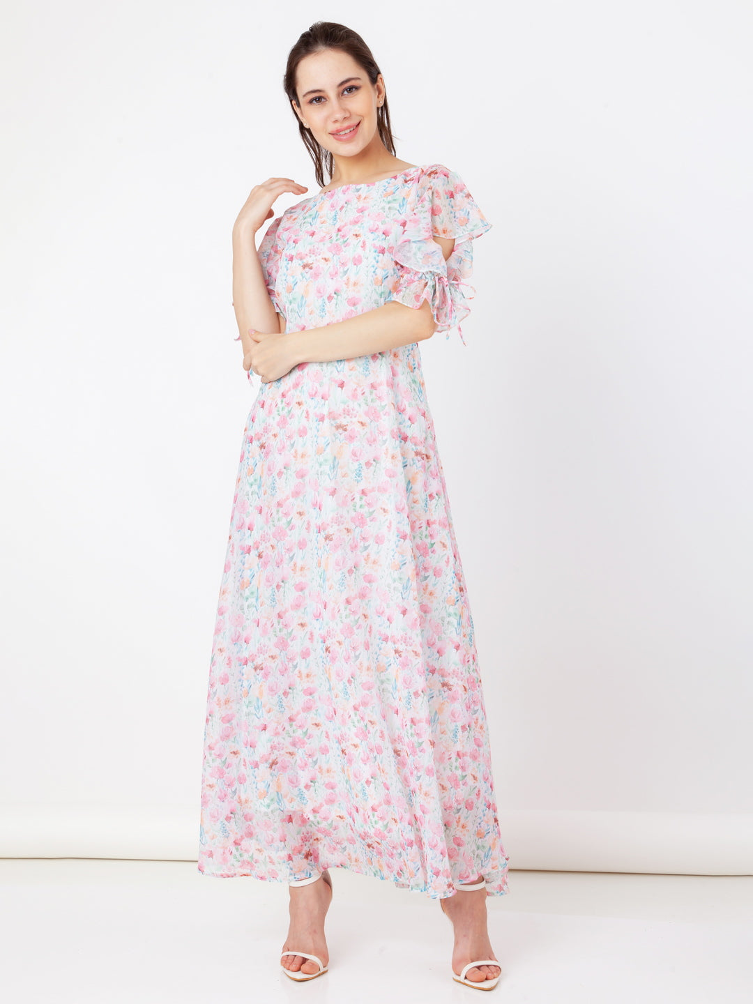 White_Printed_A-Line_Maxi_Dress_5