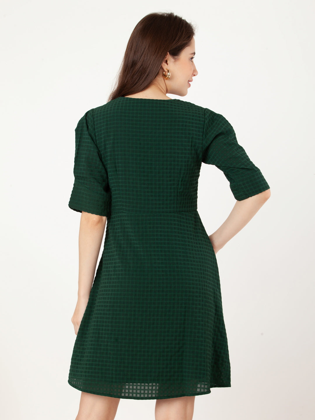 Green_Checks_A-Line_Short_Dress_4