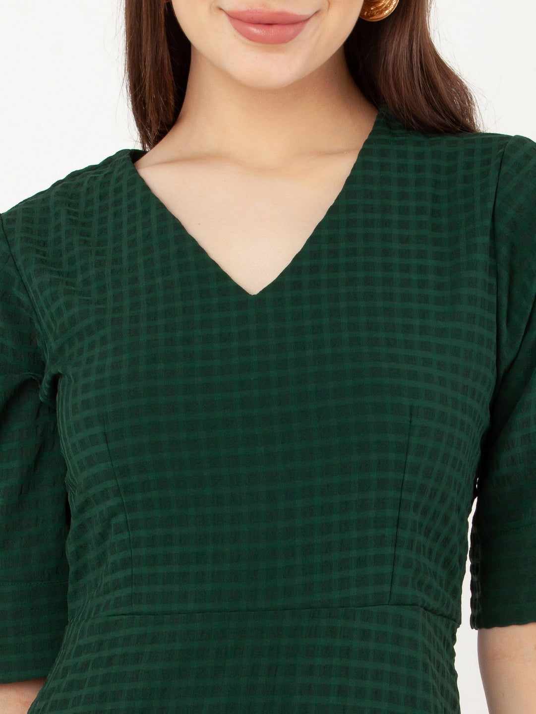 Green_Checks_A-Line_Short_Dress_6