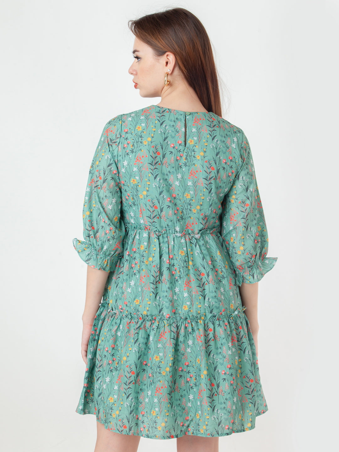 Green-Printed-Tiered-Short-Dress-D06047_4