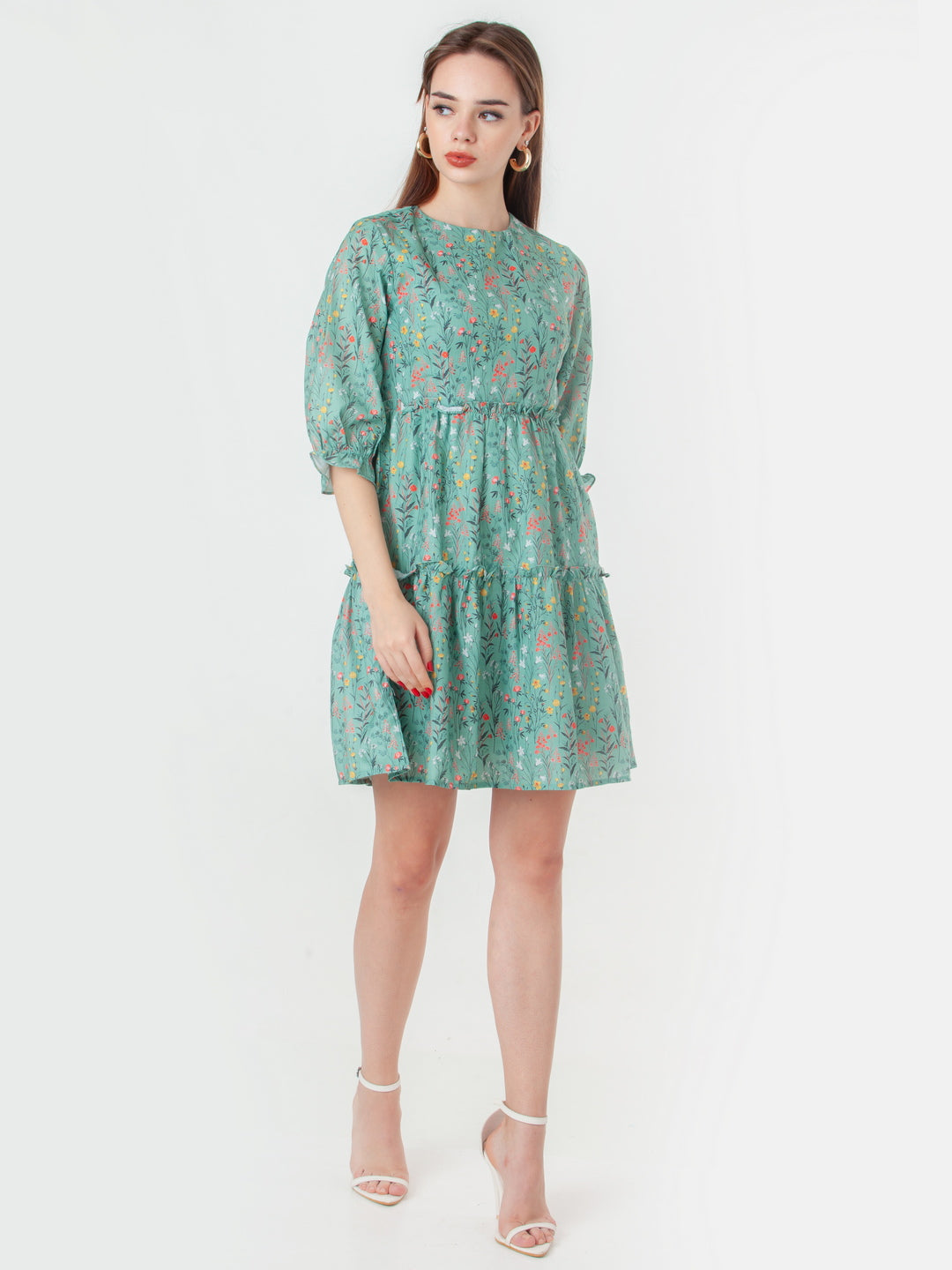 Green-Printed-Tiered-Short-Dress-D06047_5