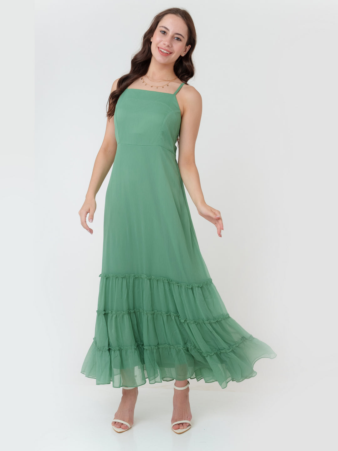 Green_Solid_Regular_Maxi_Dress_5