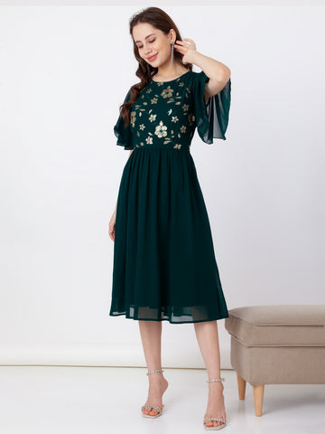 Green_Embroidered_Regular_Midi_Dress_1