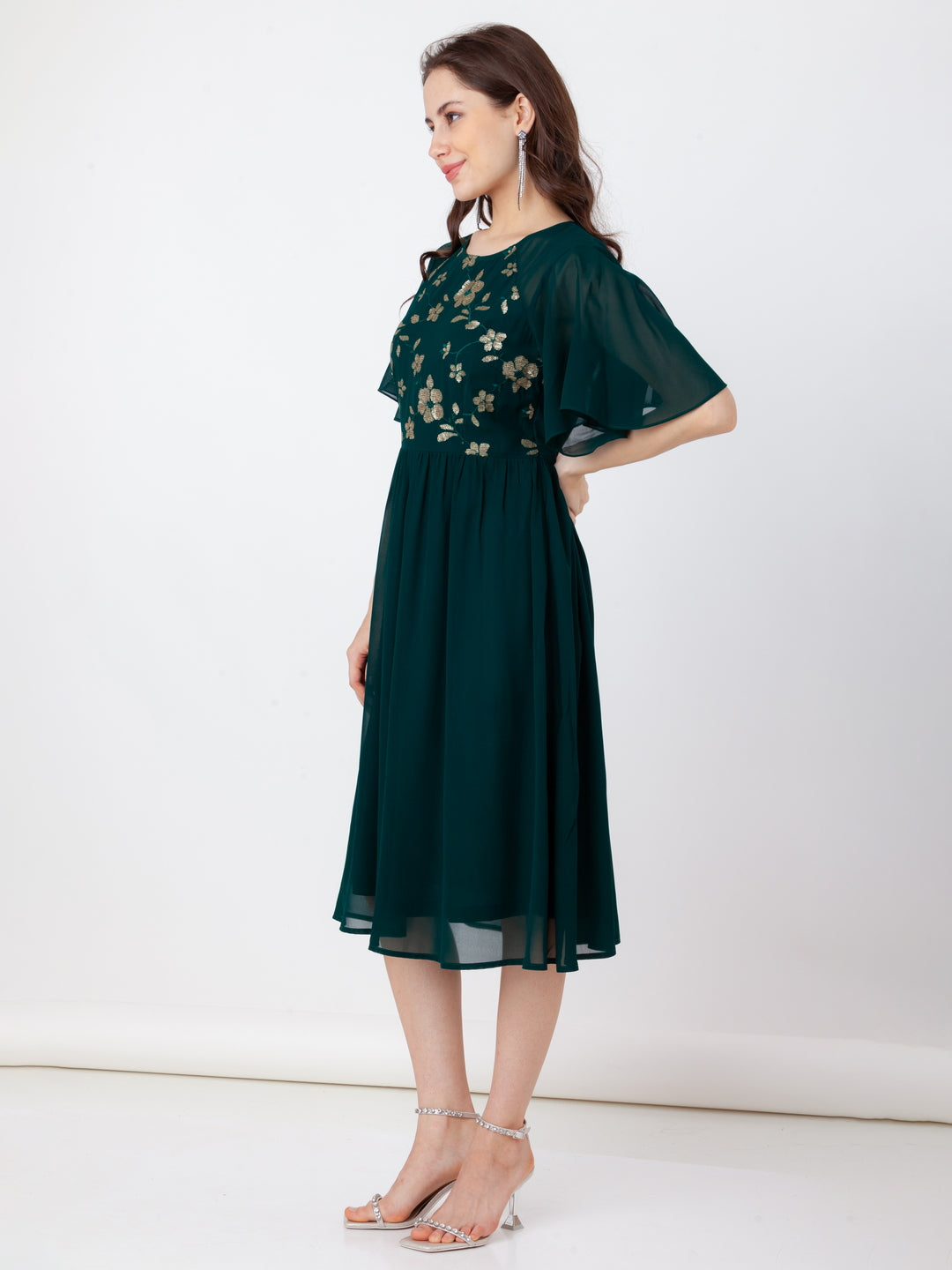 Green_Embroidered_Regular_Midi_Dress_3