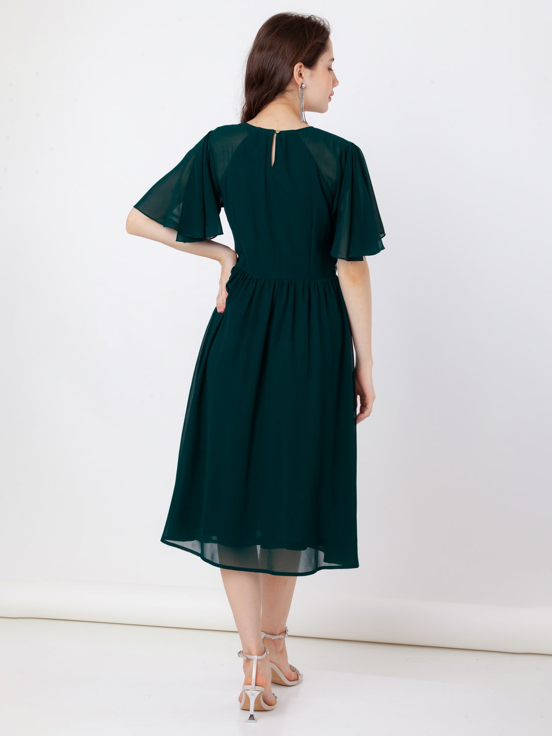 Green_Embroidered_Regular_Midi_Dress_4