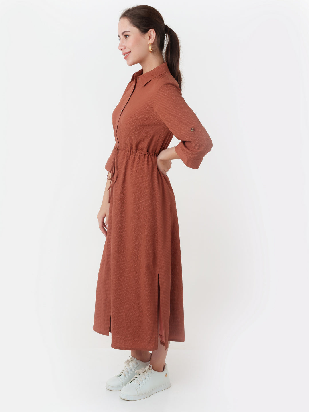 Terracotta_Solid_Shirt_Styled_Maxi_Dress_3