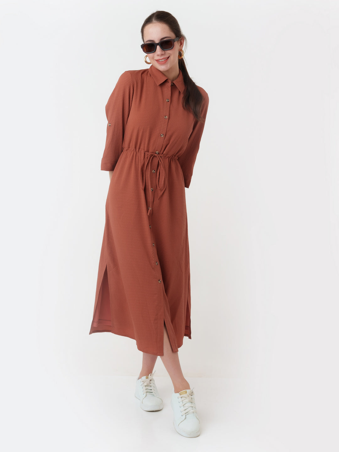 Terracotta_Solid_Shirt_Styled_Maxi_Dress_5