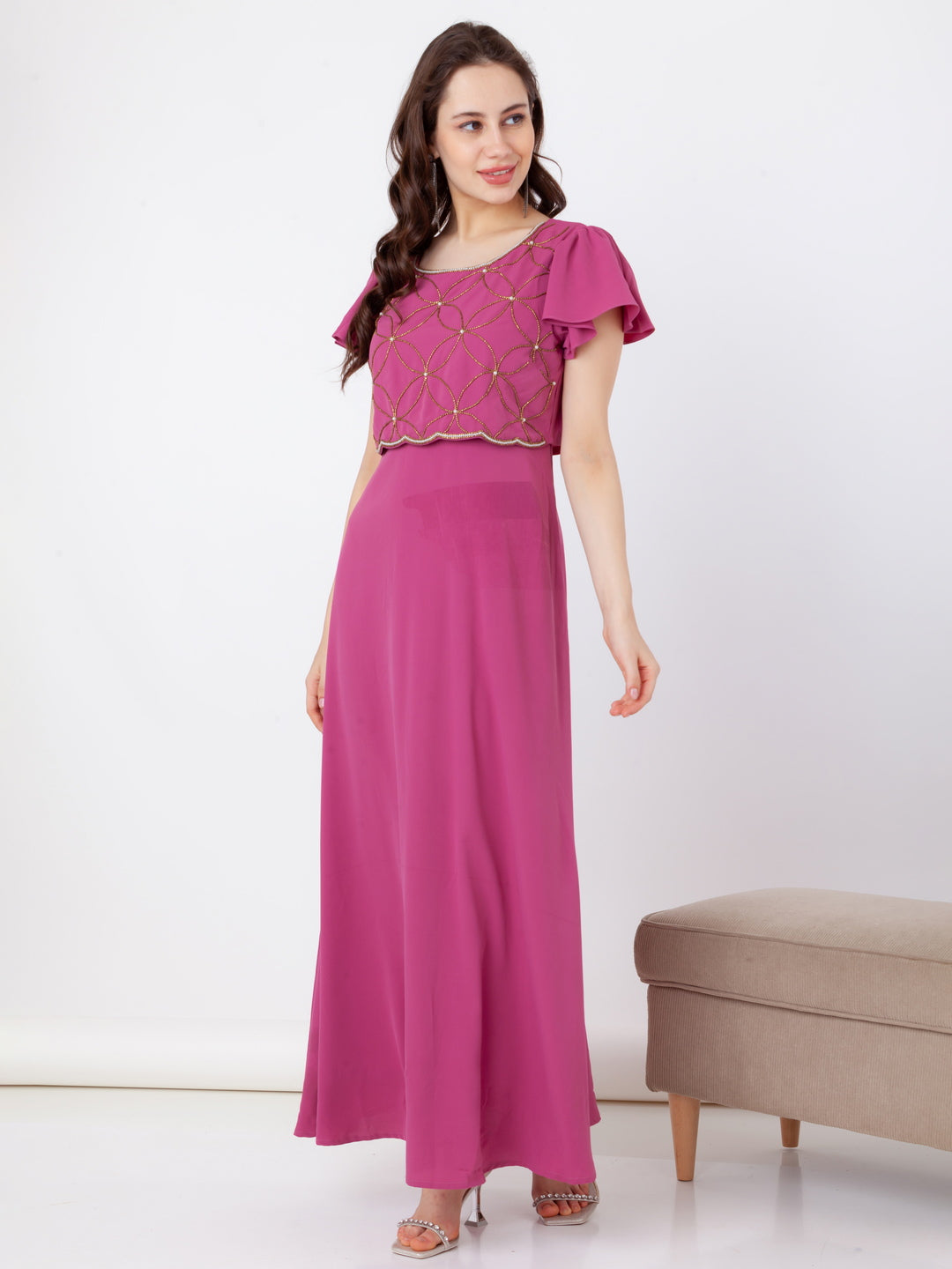 Pink_Embroidered_Flared_Maxi_Dress_5