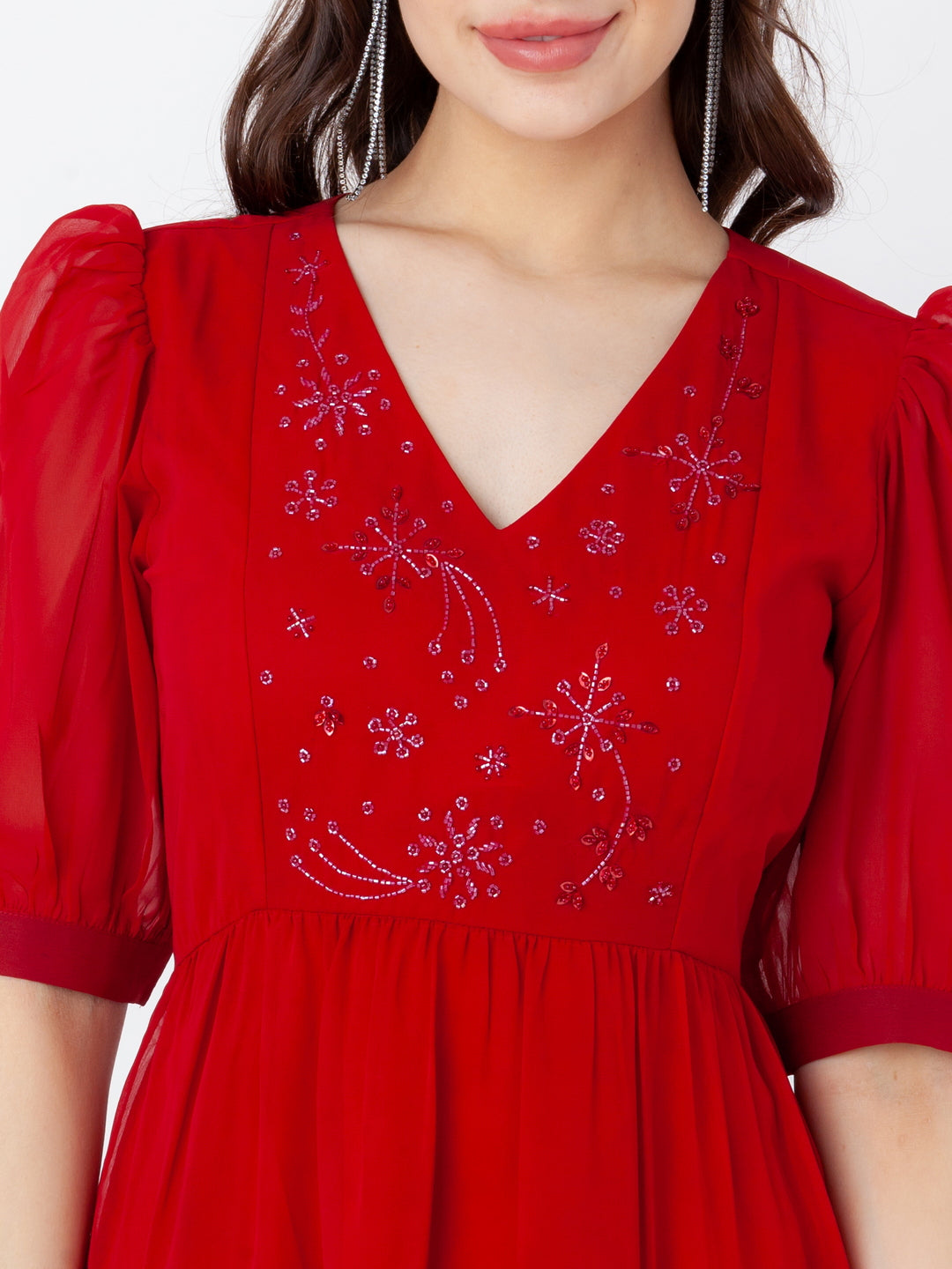 Red_Embroidered_Tiered_Short_Dress_6