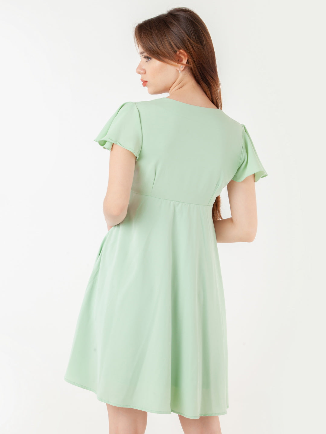 Green-Embroidered-Flared-Short-Dress-D06102_4