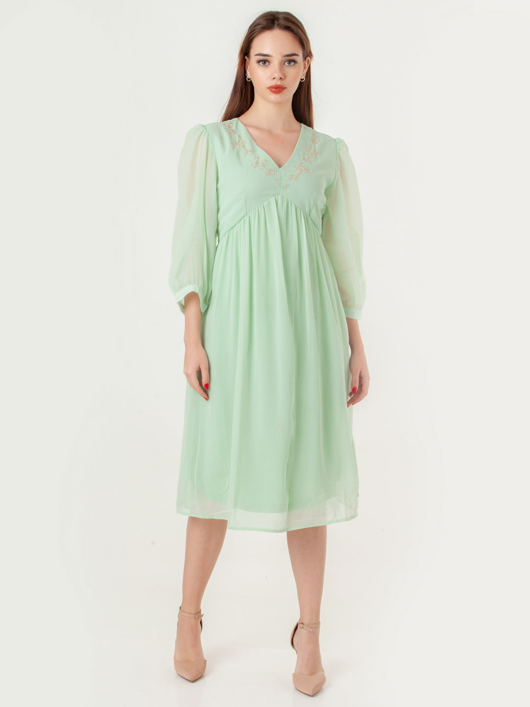 Green-Embroidered-Flared-Midi-Dress-D06106_5