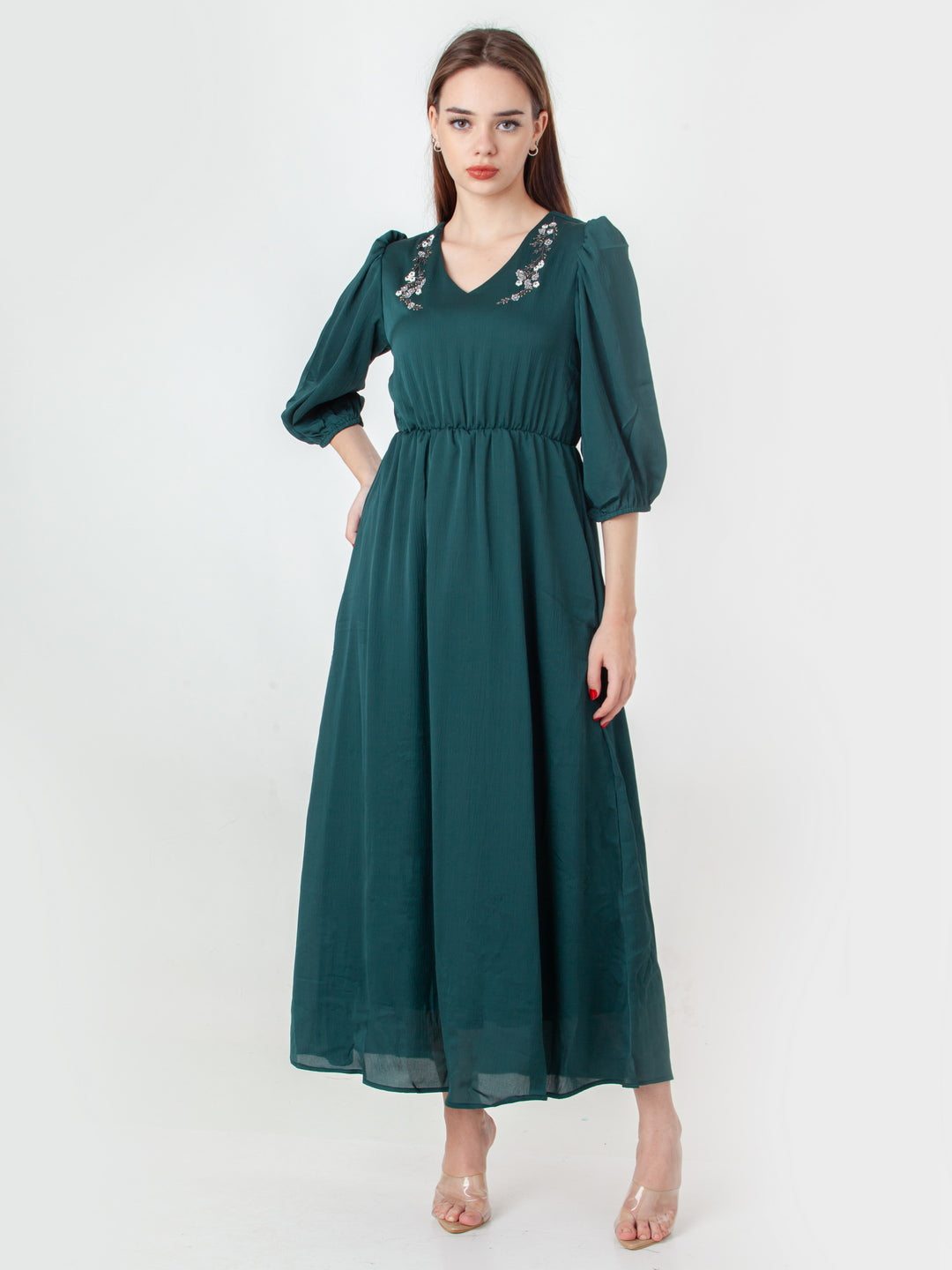 Green-Embroidered-Flared-Maxi-Dress-D06108_2