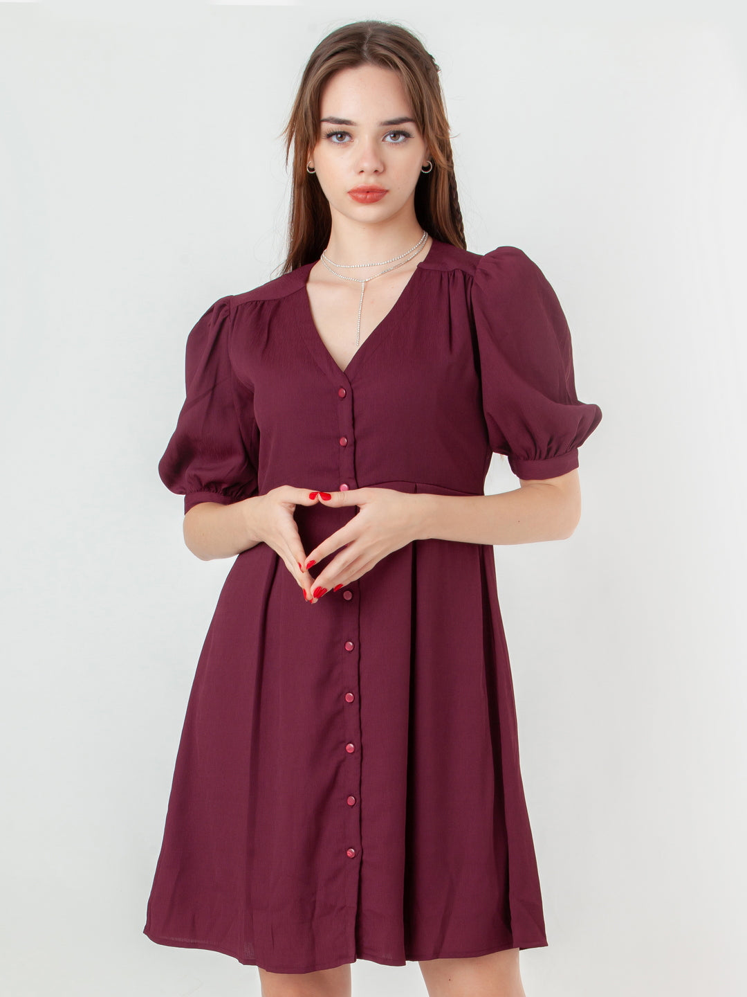 Maroon-Solid-Regular-Short-Dress-D08021_2