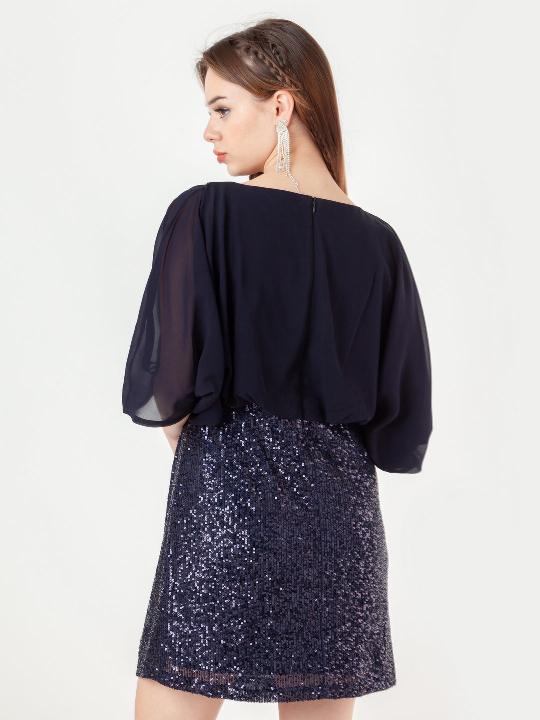 Navy-Blue-Embellished-Blouson-Short-Dress-D08026_4