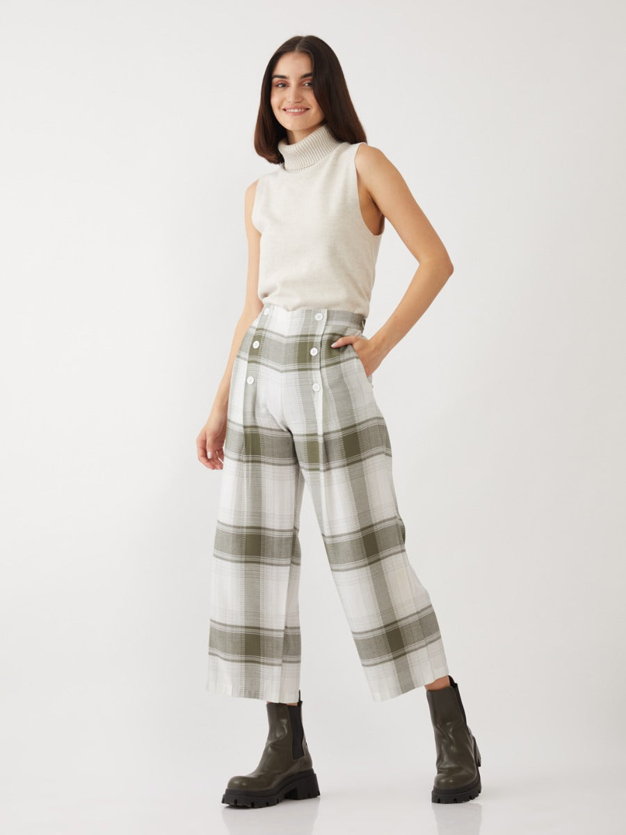 Green Checked Trousers