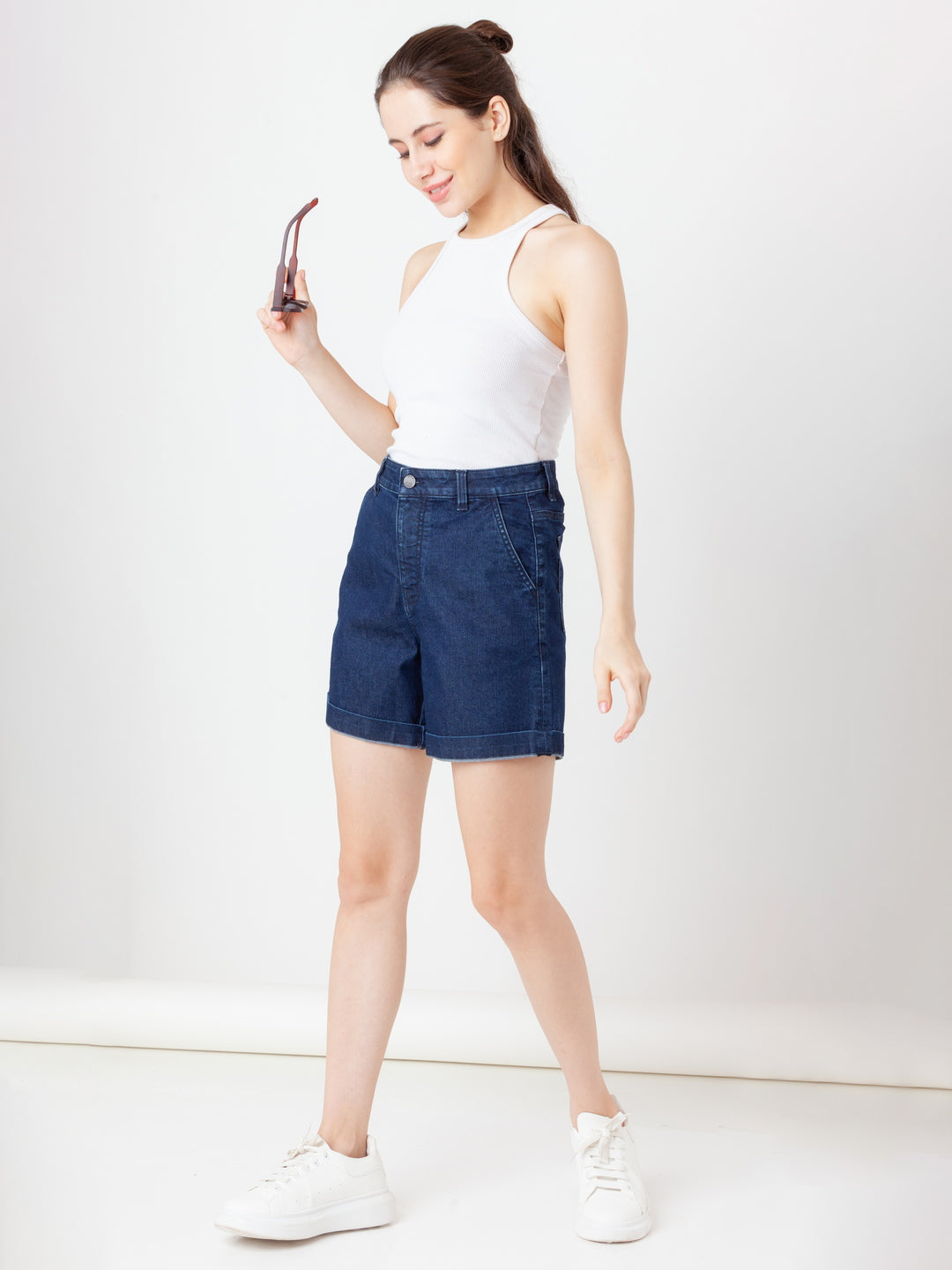 Blue_Solid_Denim_Short_Pant_1