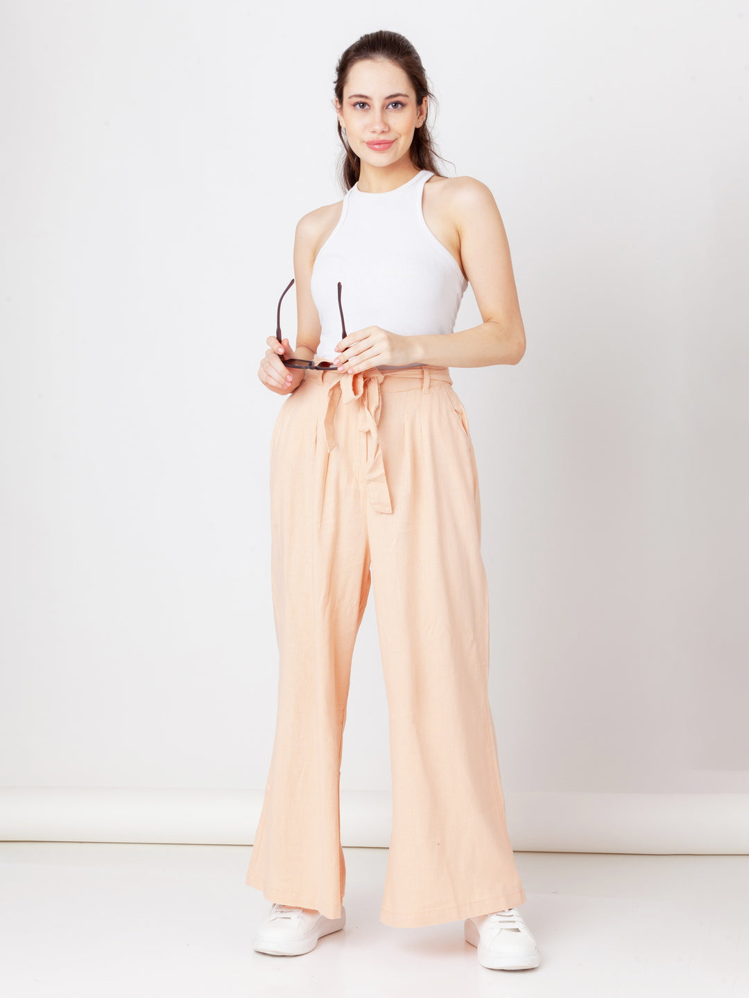 Peach_Solid_Regular_Trouser_1