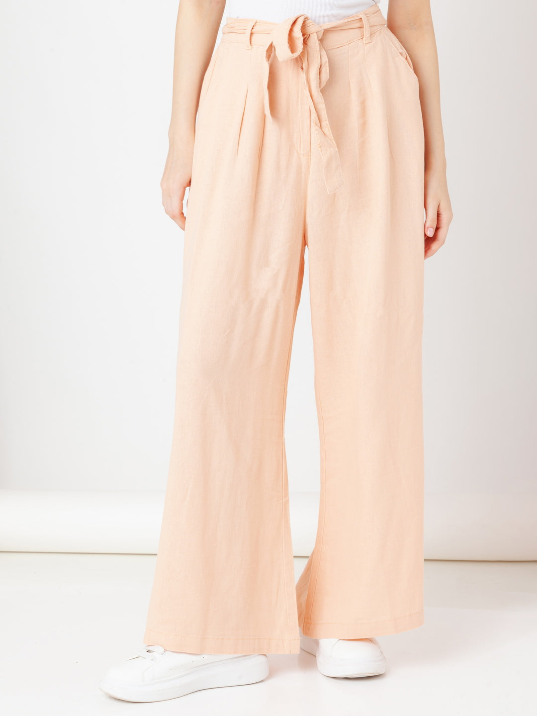 Peach_Solid_Regular_Trouser_2