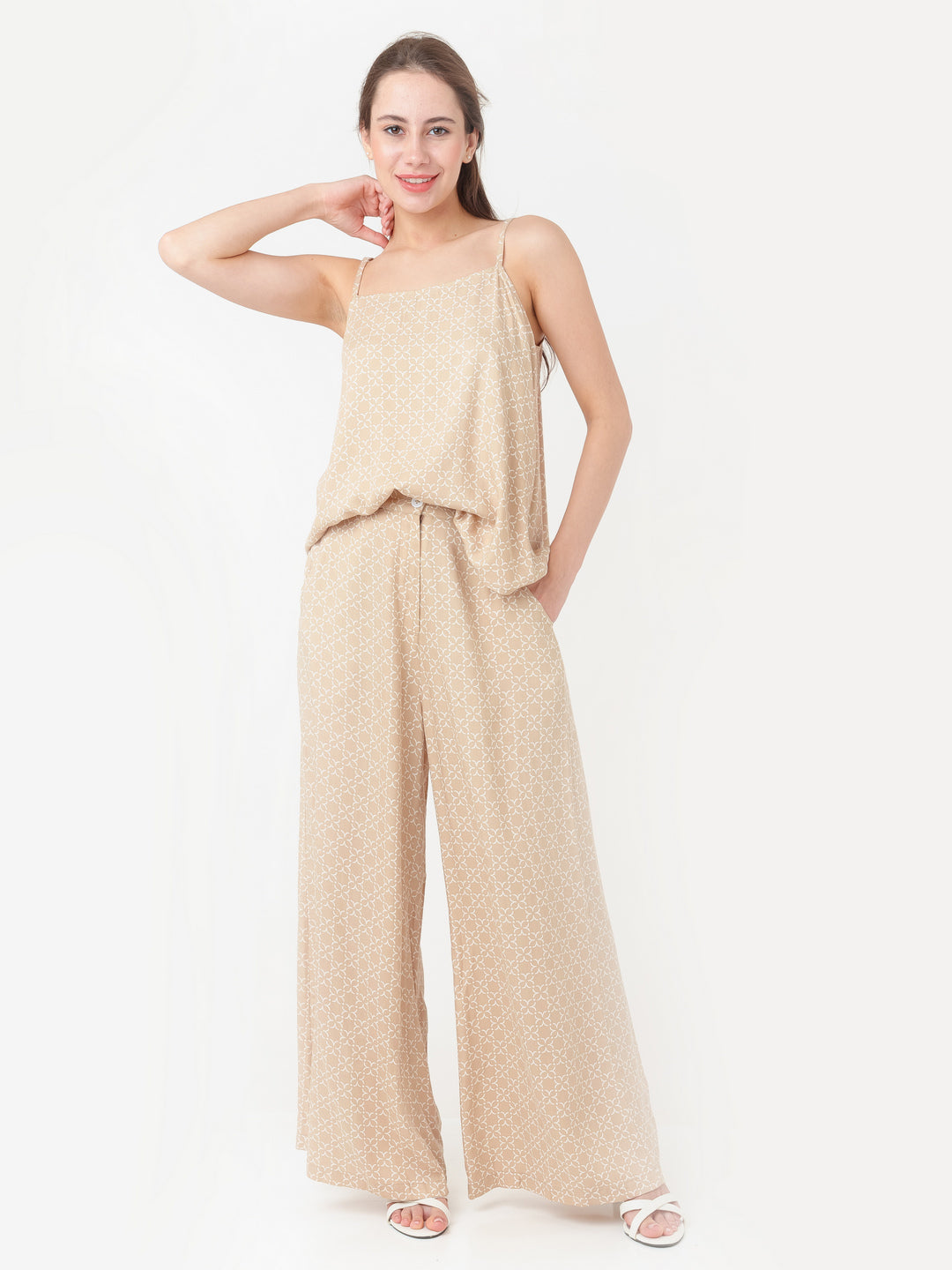 Beige_Geometric_Print_Flared_Trouser_L00626_1