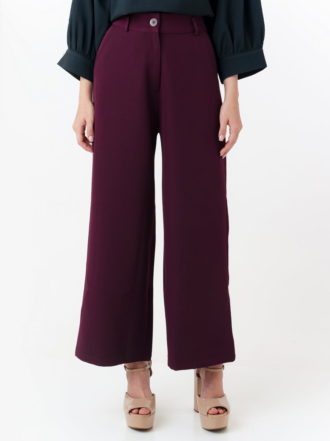 Maroon_Solid_Regular_Trouser_2