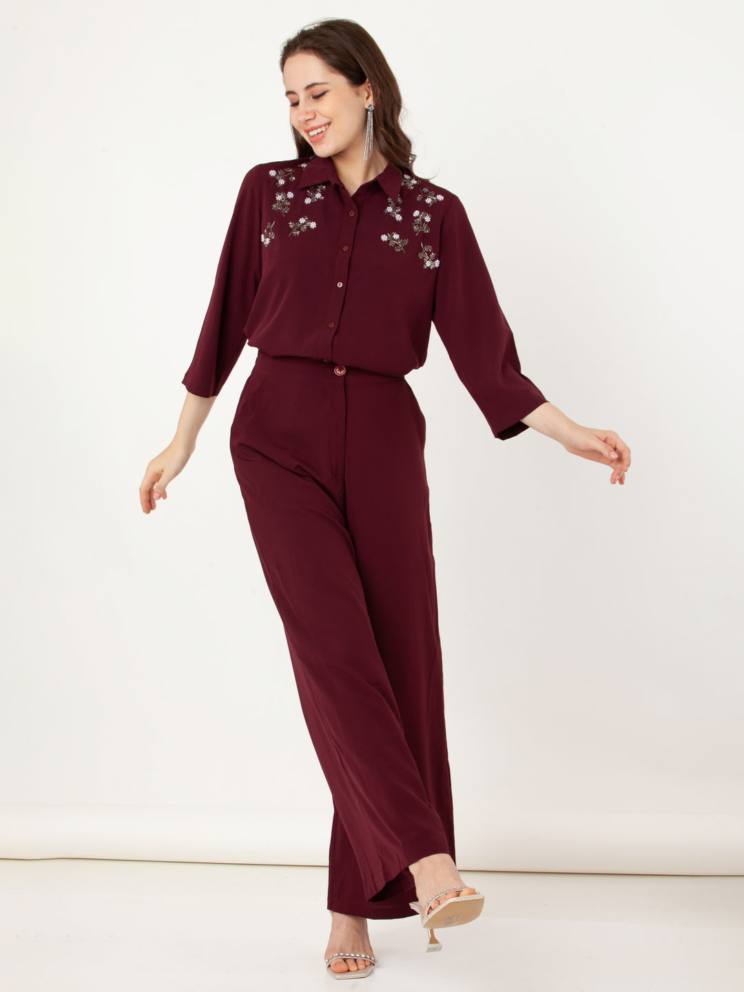 Maroon_Solid_Regular_Trouser_1