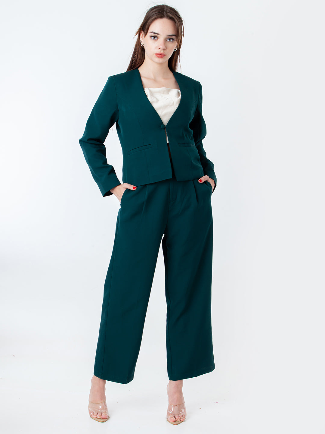 Green-Solid-Pleated-Trouser-L01009-1