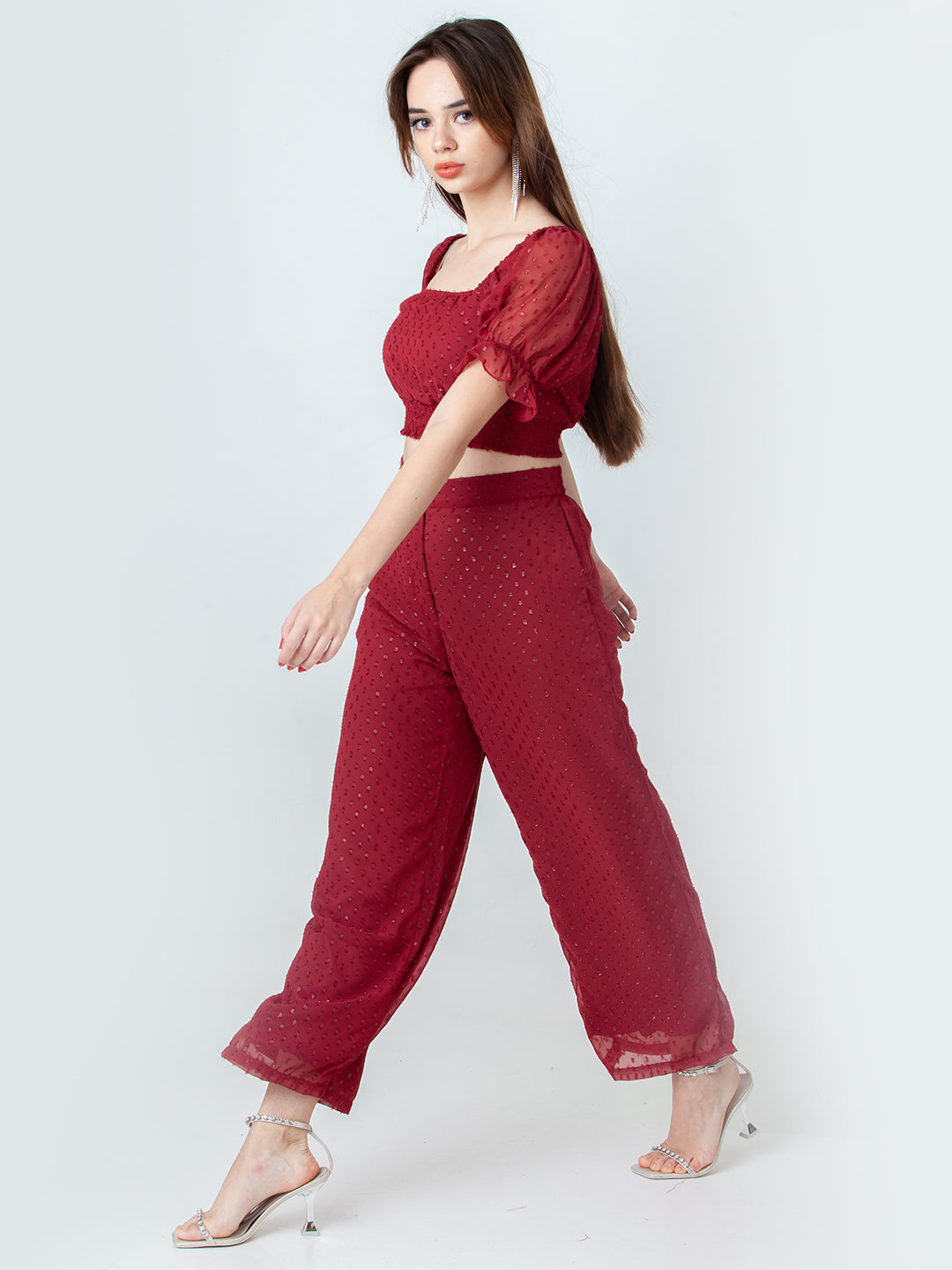 Maroon-Self-Design-Regular-Trouser-L01018_1