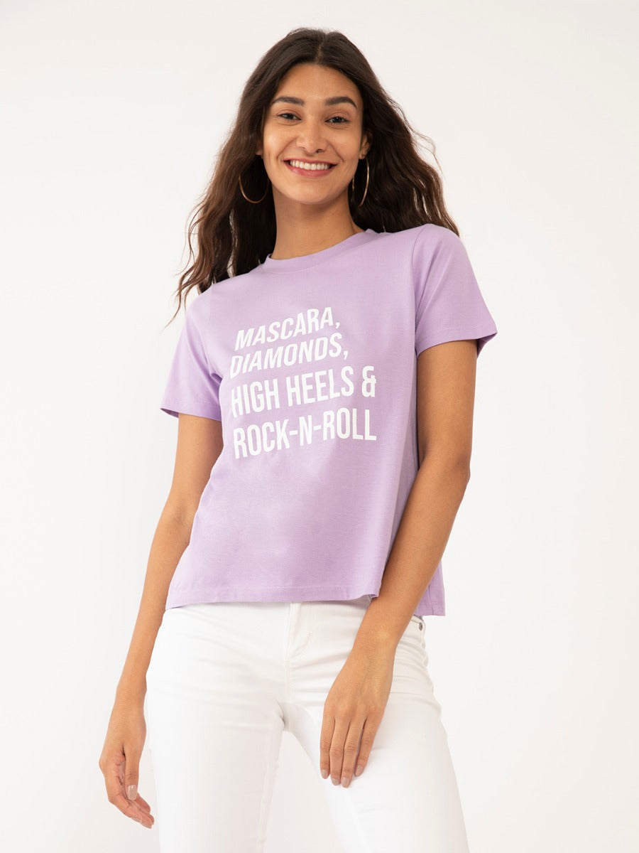 Purple Printed T-Shirt