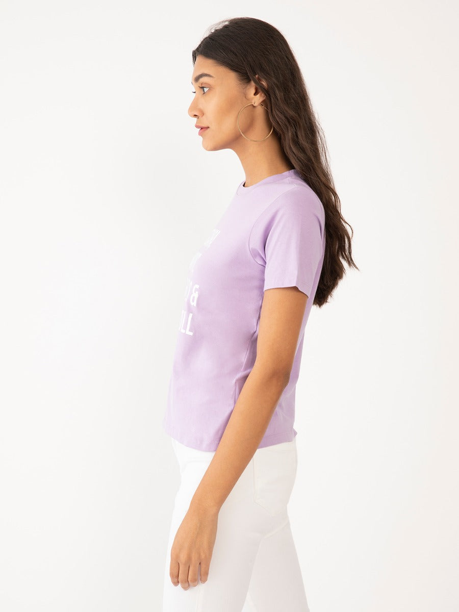 Purple Printed T-Shirt