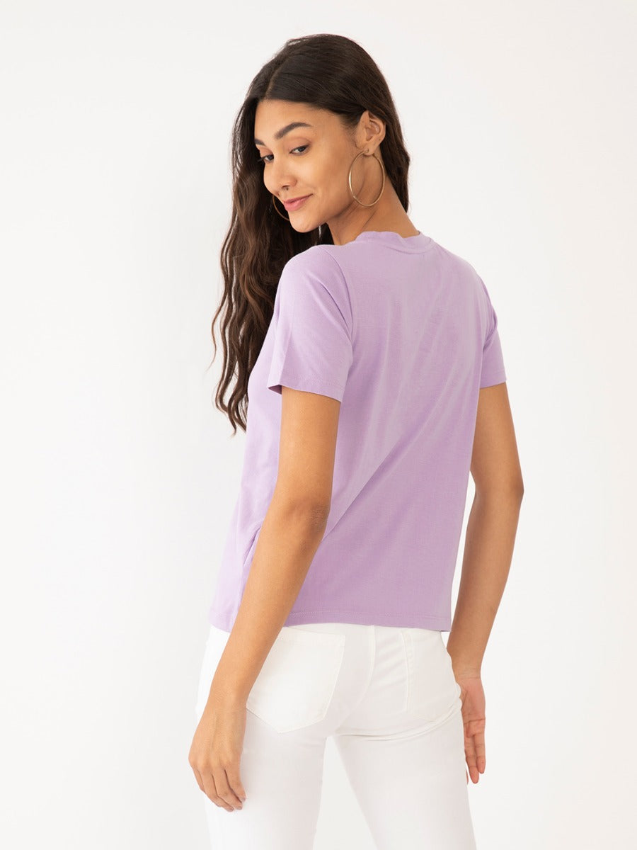 Purple Printed T-Shirt