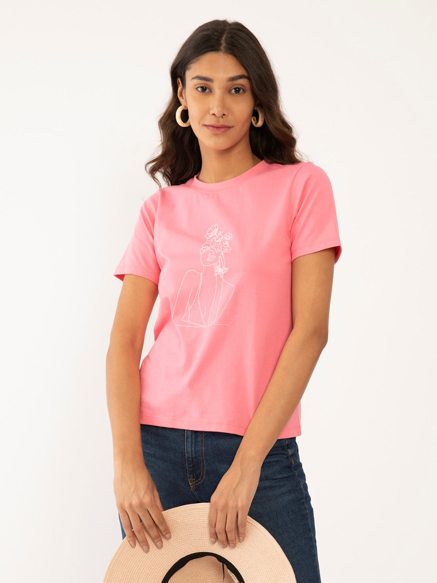 Pink Graphic T-Shirt