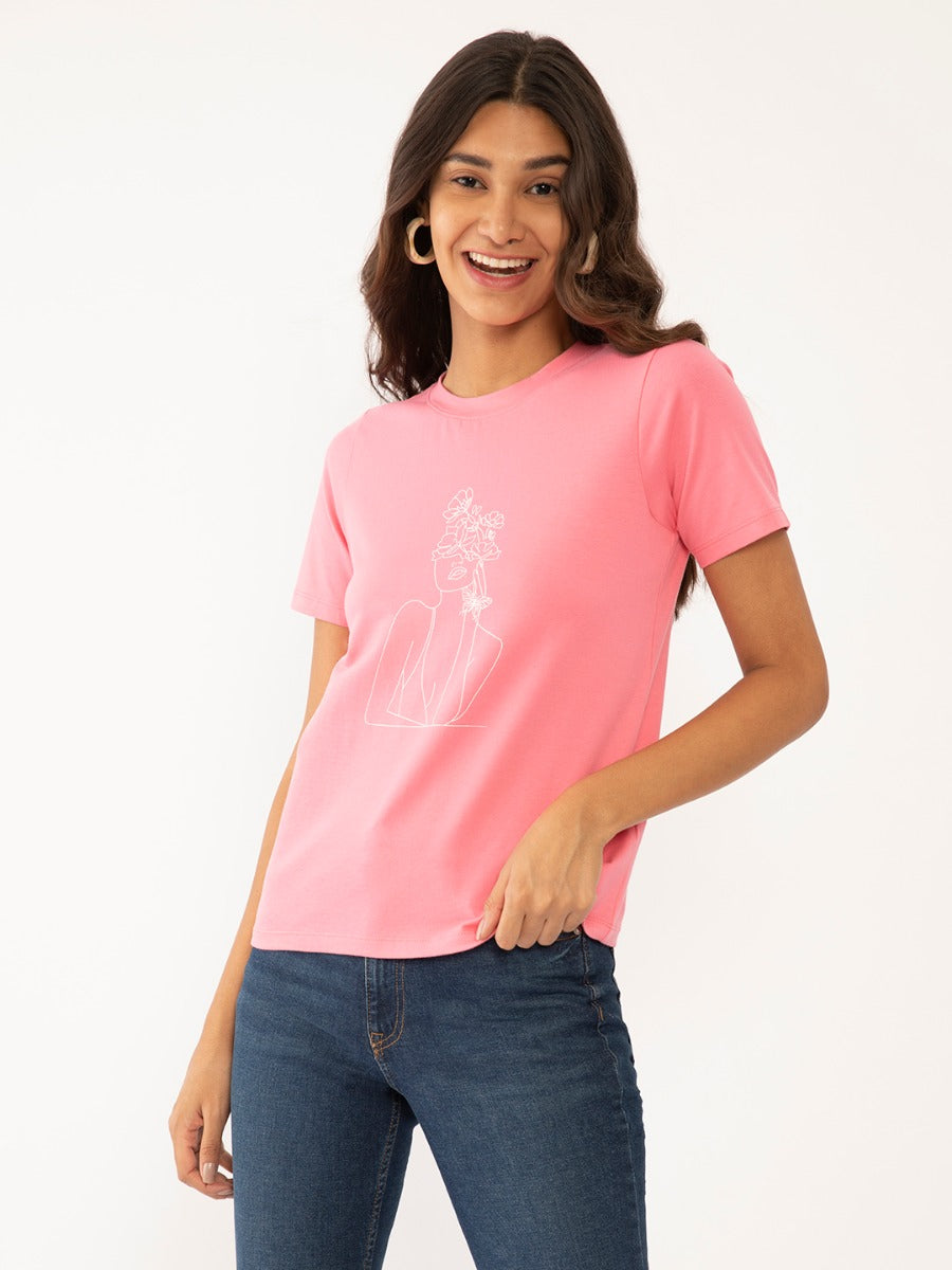 Pink Graphic T-Shirt