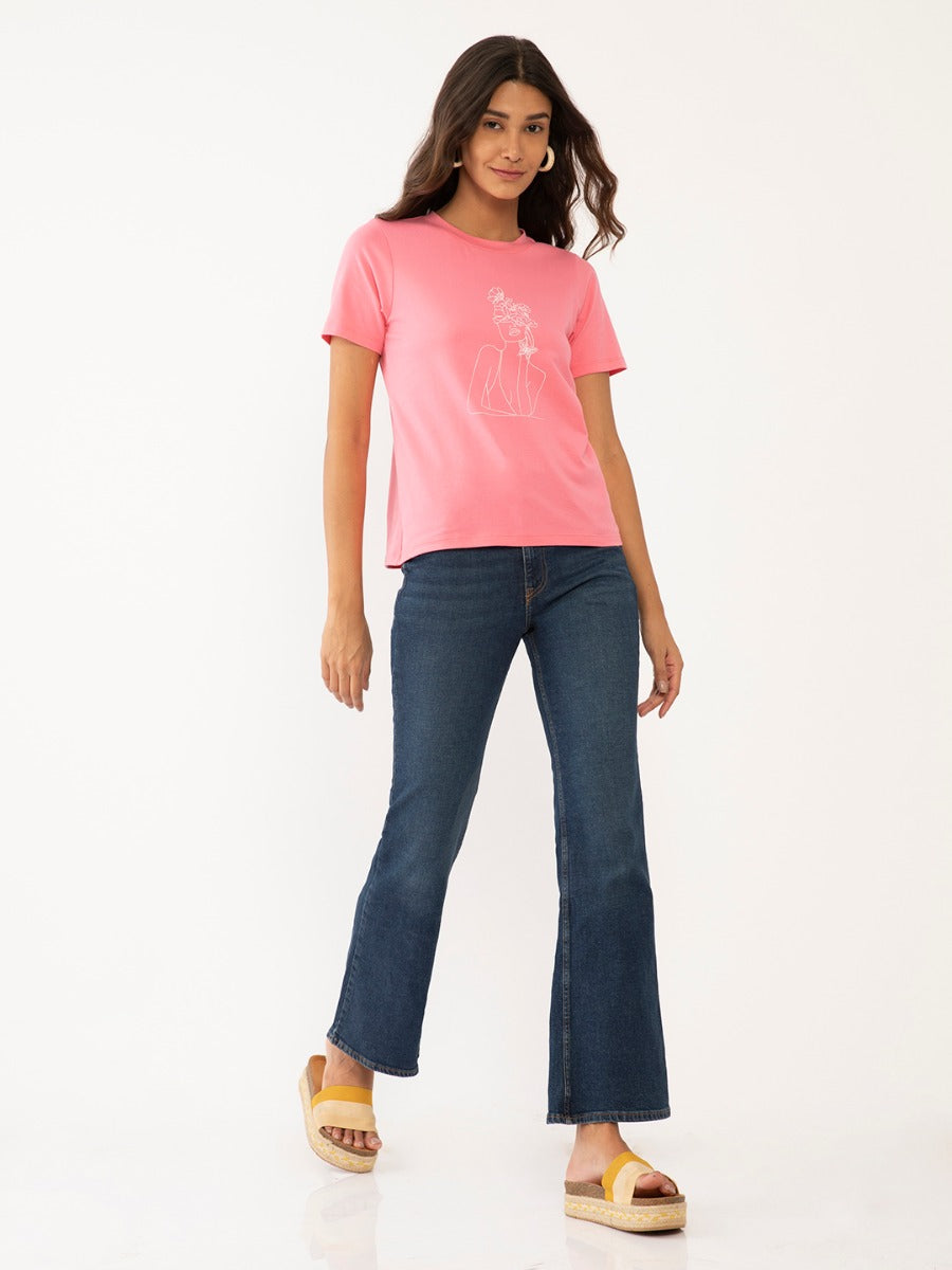 Pink Graphic T-Shirt