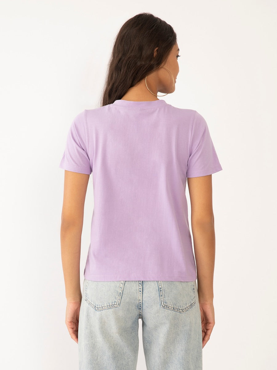 Purple Printed T-Shirt