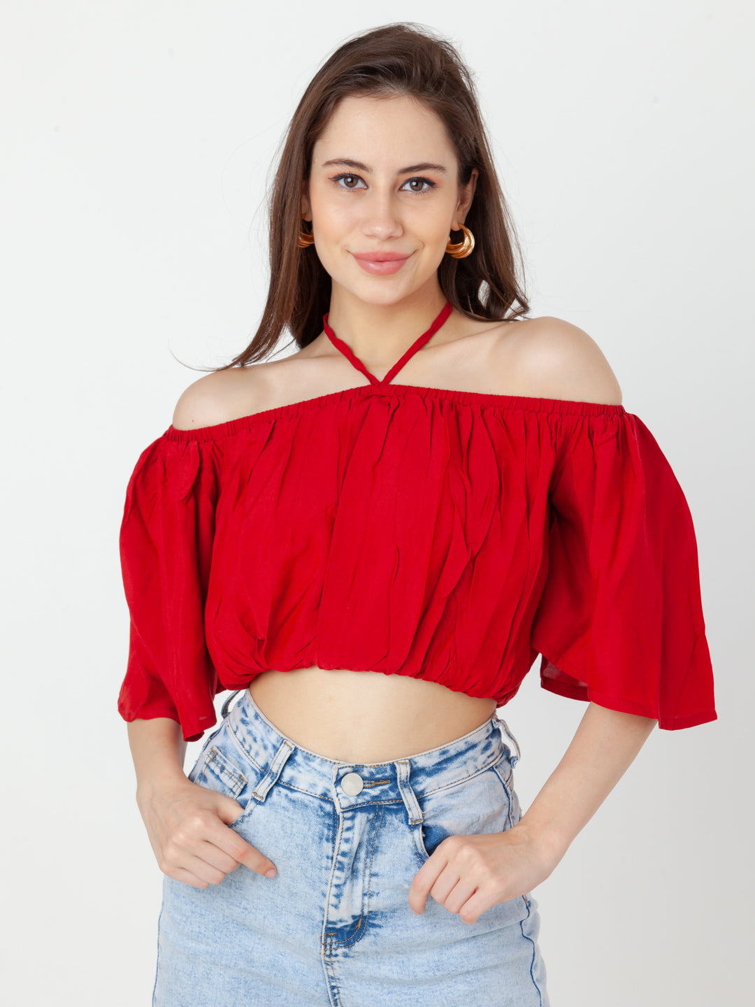 Red_Solid_Bardot_Top_2