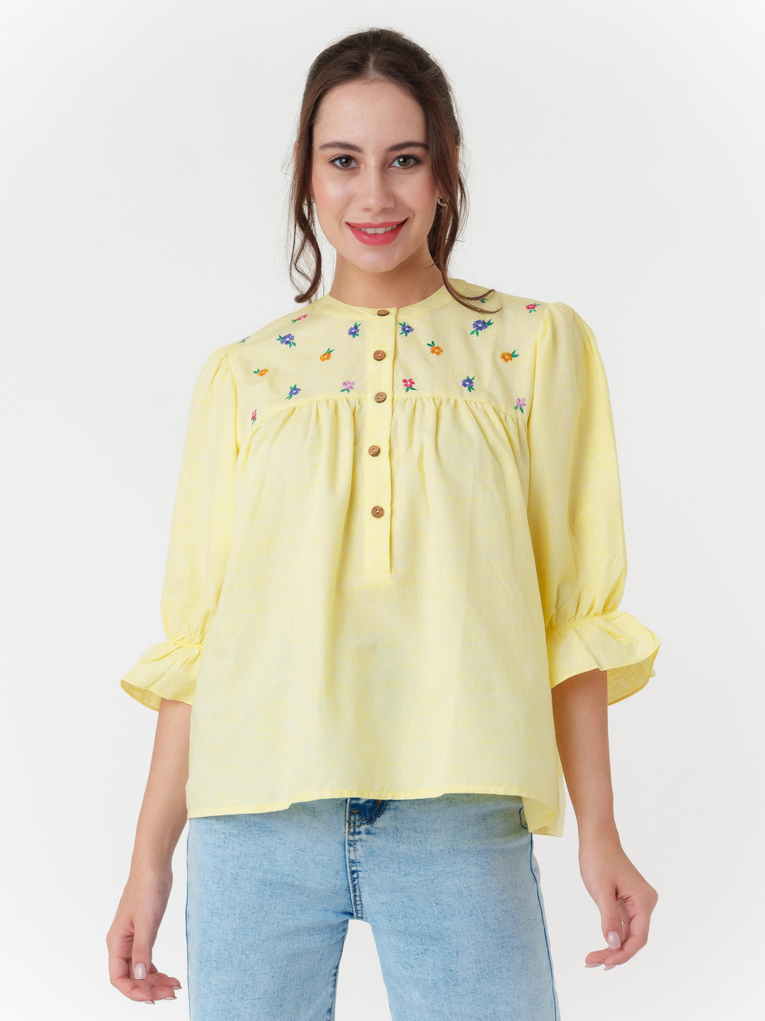 Yellow_Embroidered_Tiered_Top_T05125_2