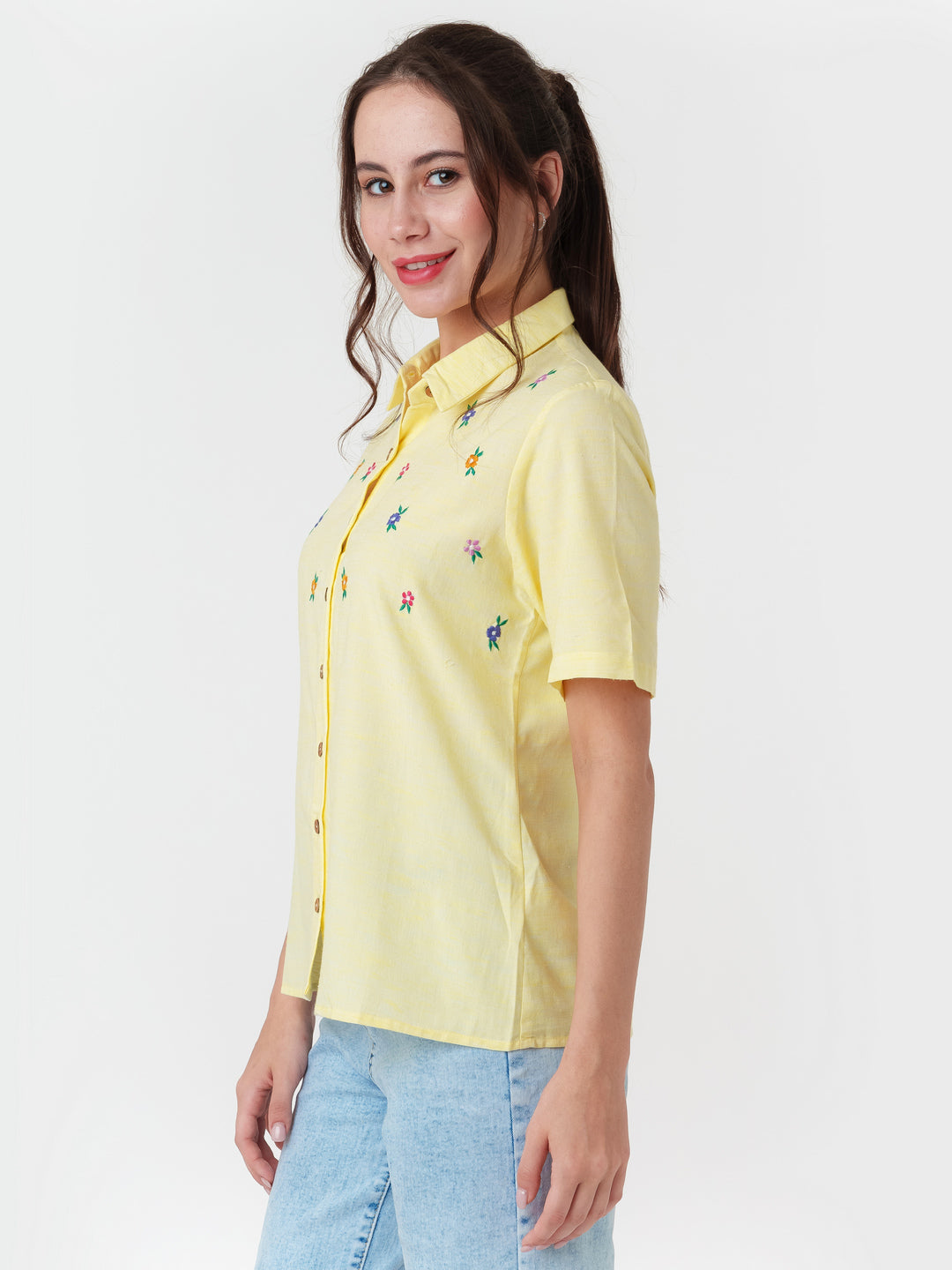 Yellow_Embroidered_Regular_Shirt_T05126_3