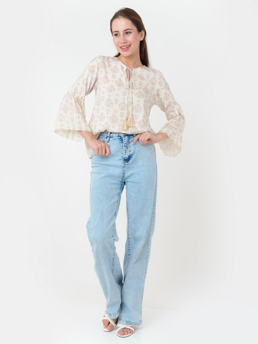 White_Printed_Straight_Top_T07001_1