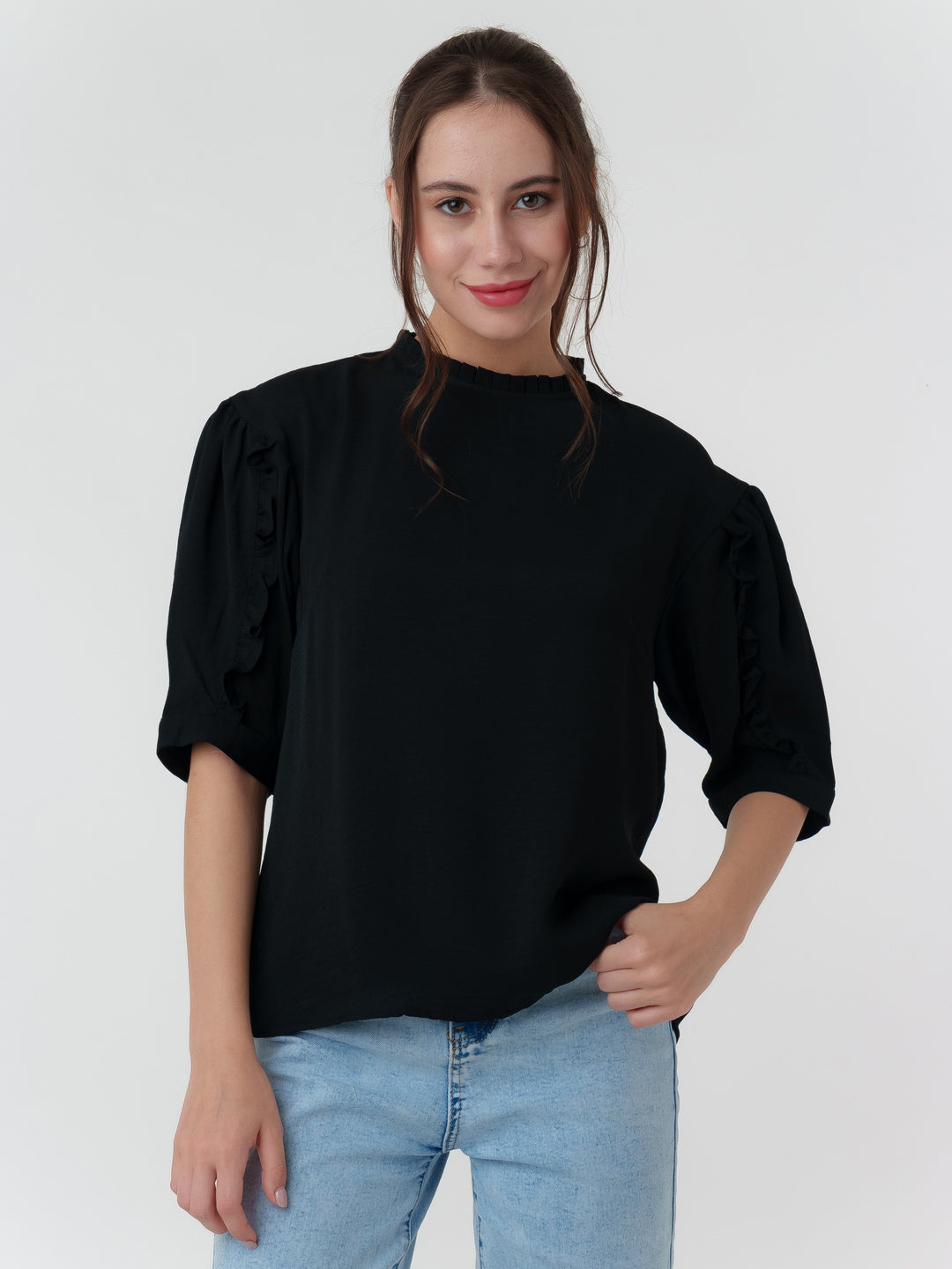 Black_Solid_Frill_Top_T07022_2