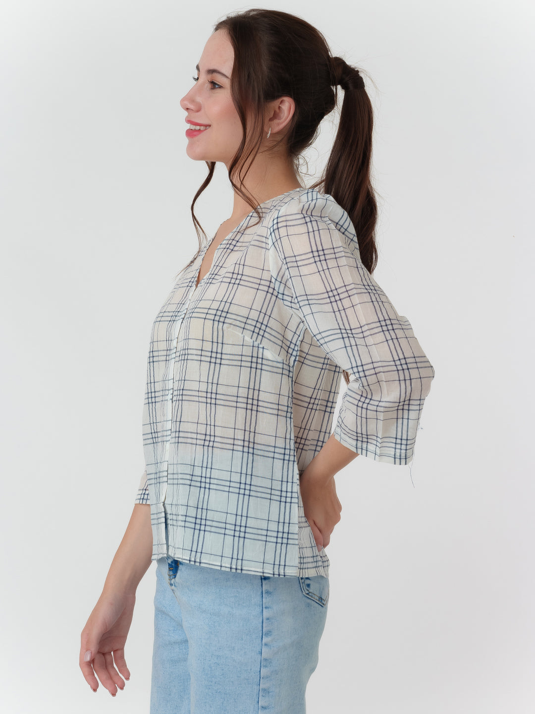 White_Checked_Shirt_Top_T07023_3