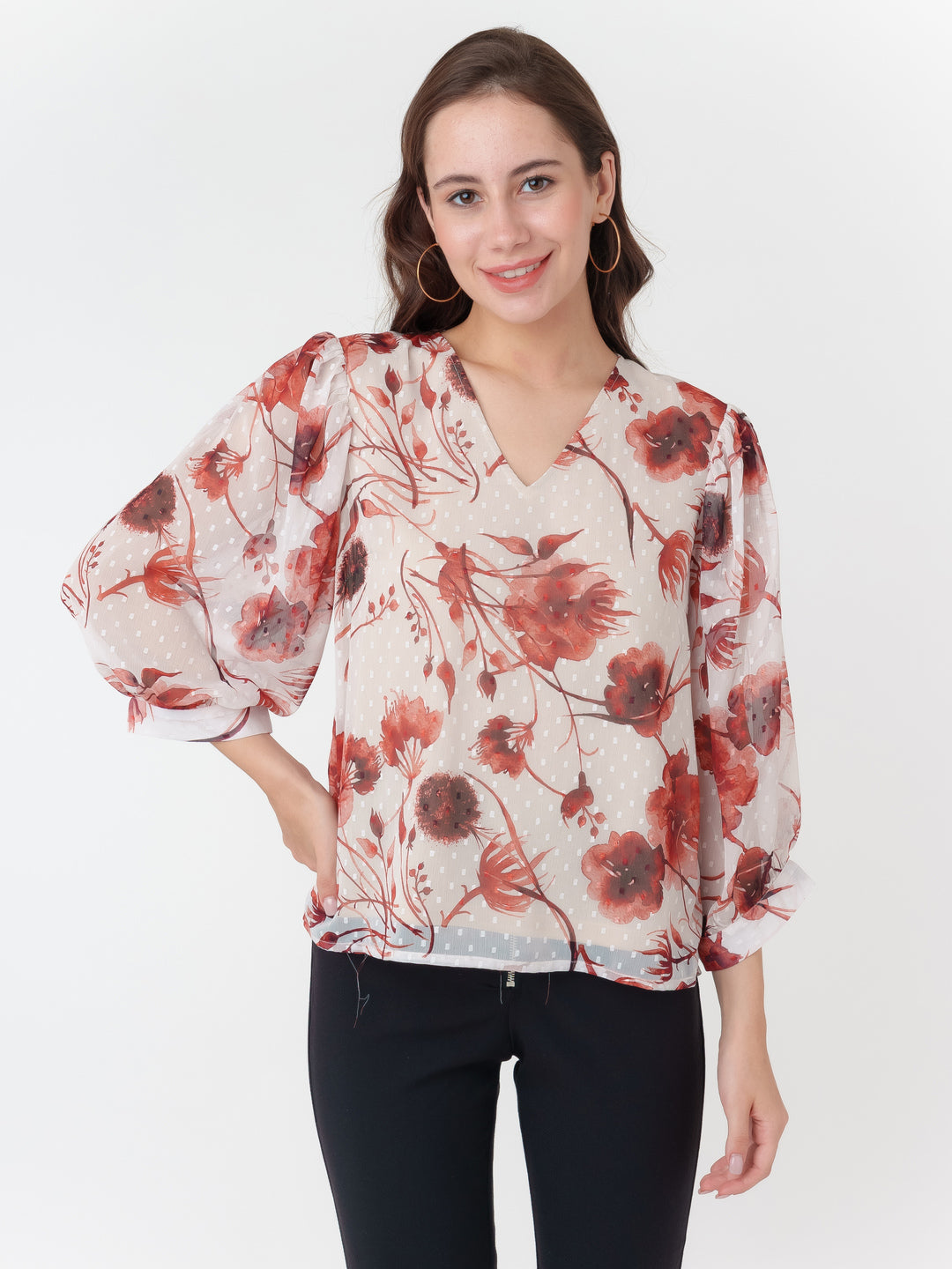 Off_White_Printed_Puff_Sleeve_Top_T07029_2