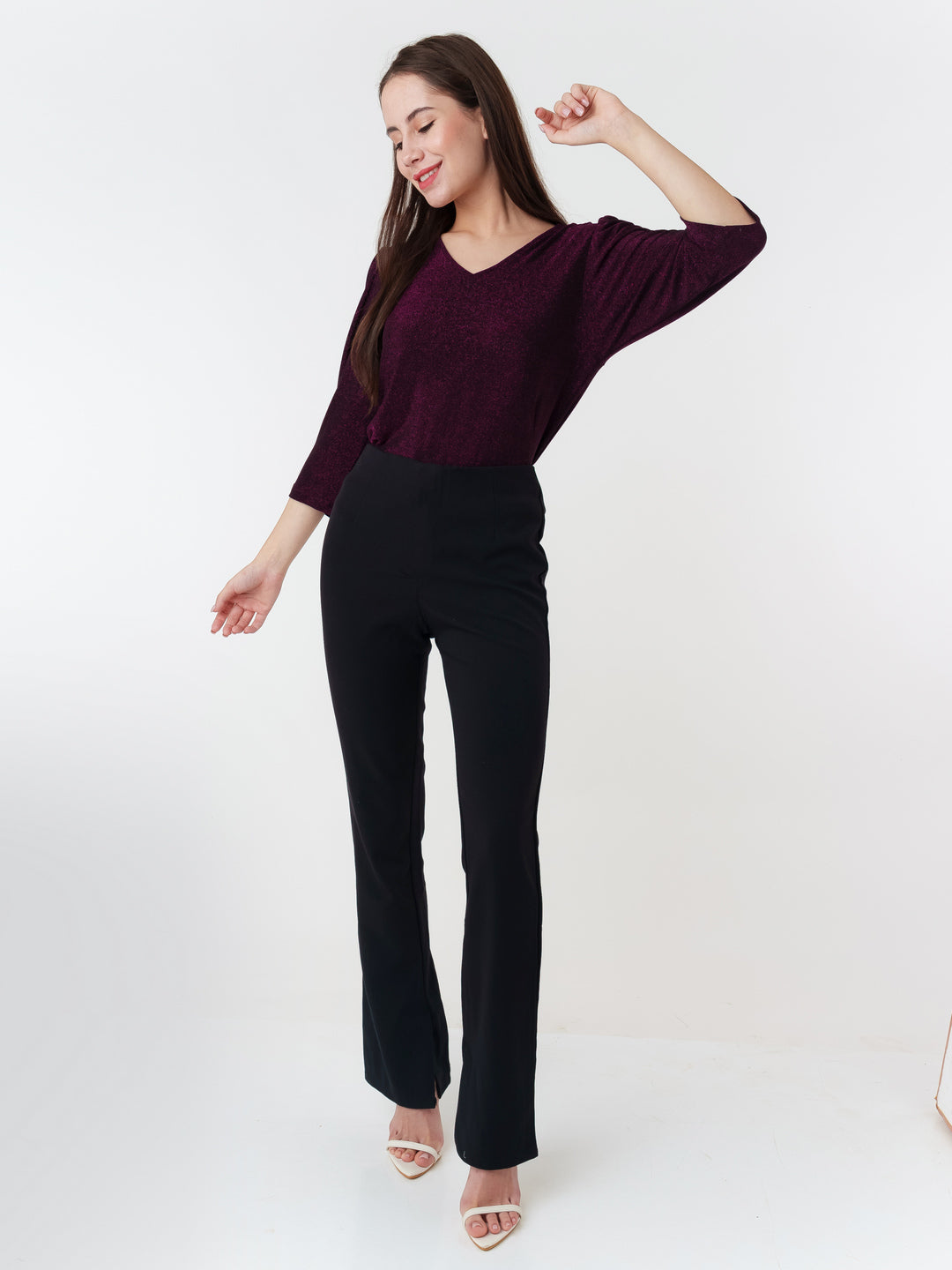 Purple_Solid_Puff_Sleeve_Top_T07031_1