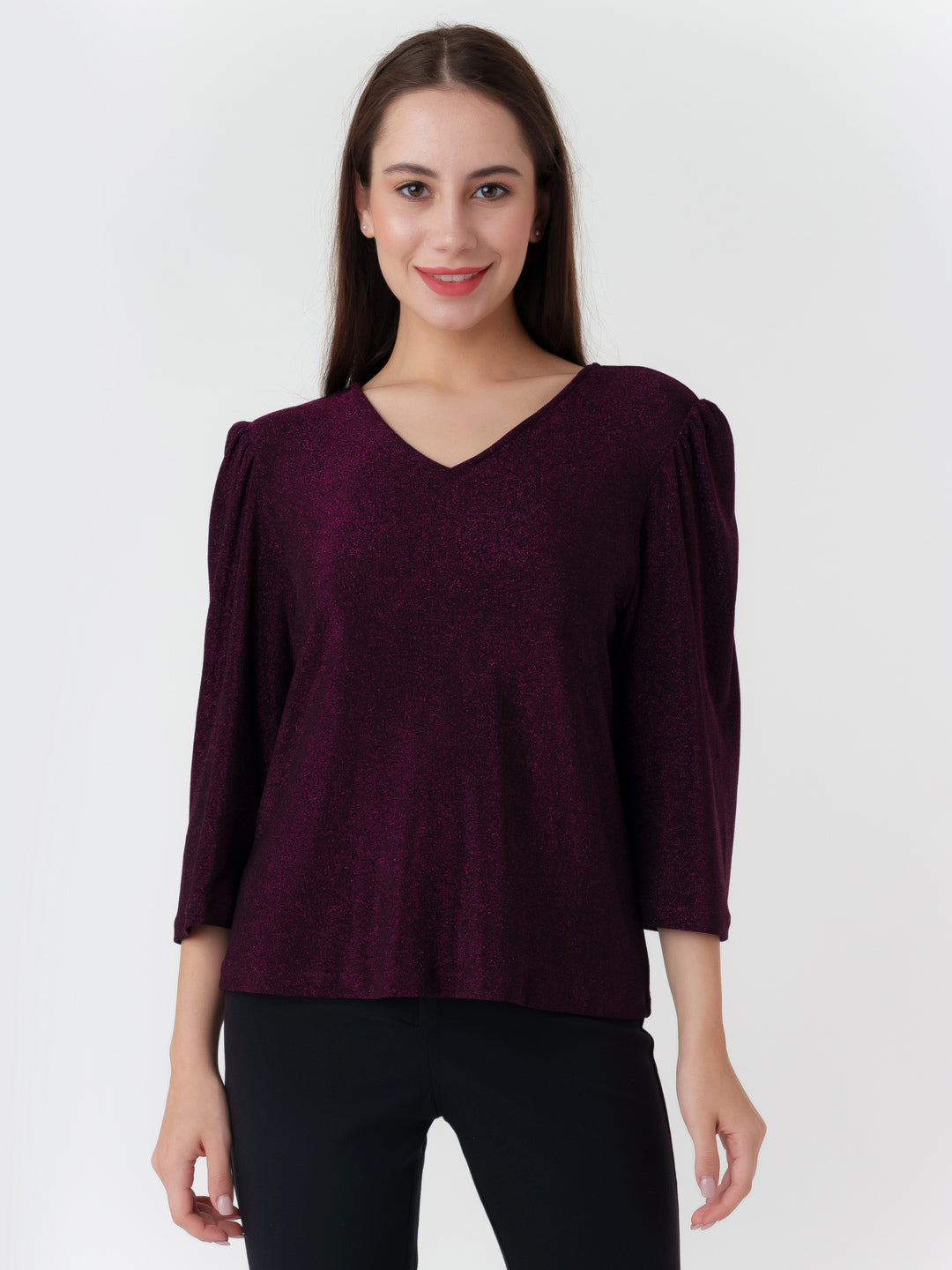 Purple_Solid_Puff_Sleeve_Top_T07031_2