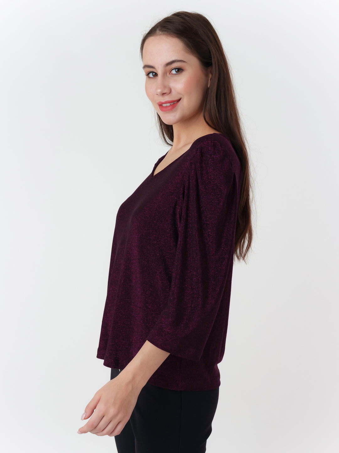 Purple_Solid_Puff_Sleeve_Top_T07031_3