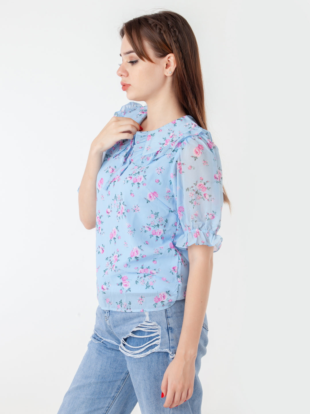 Blue-Printed-Straight-Top-T07032_3