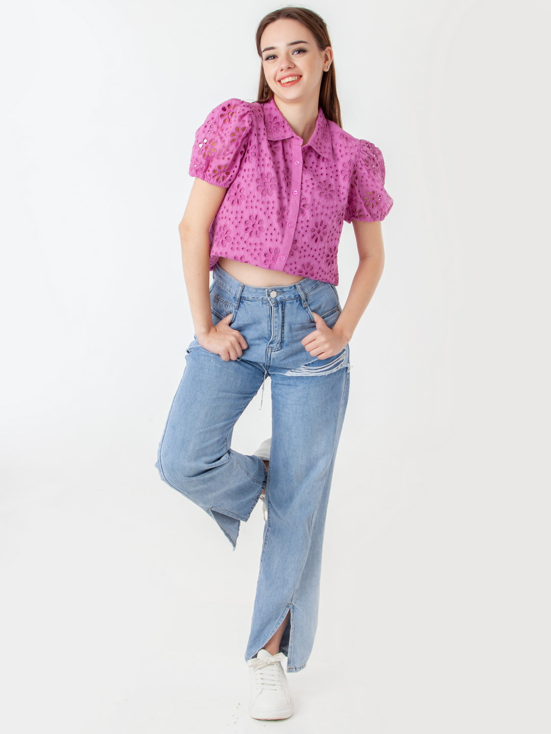 Pink-Solid-Regular-Shirt-T07034_1