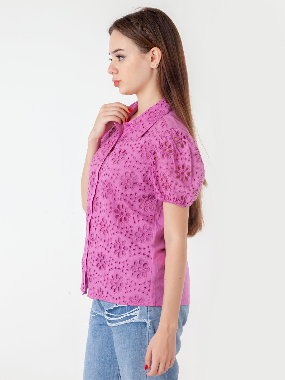 Pink-Solid-Regular-Shirt-T07034_3