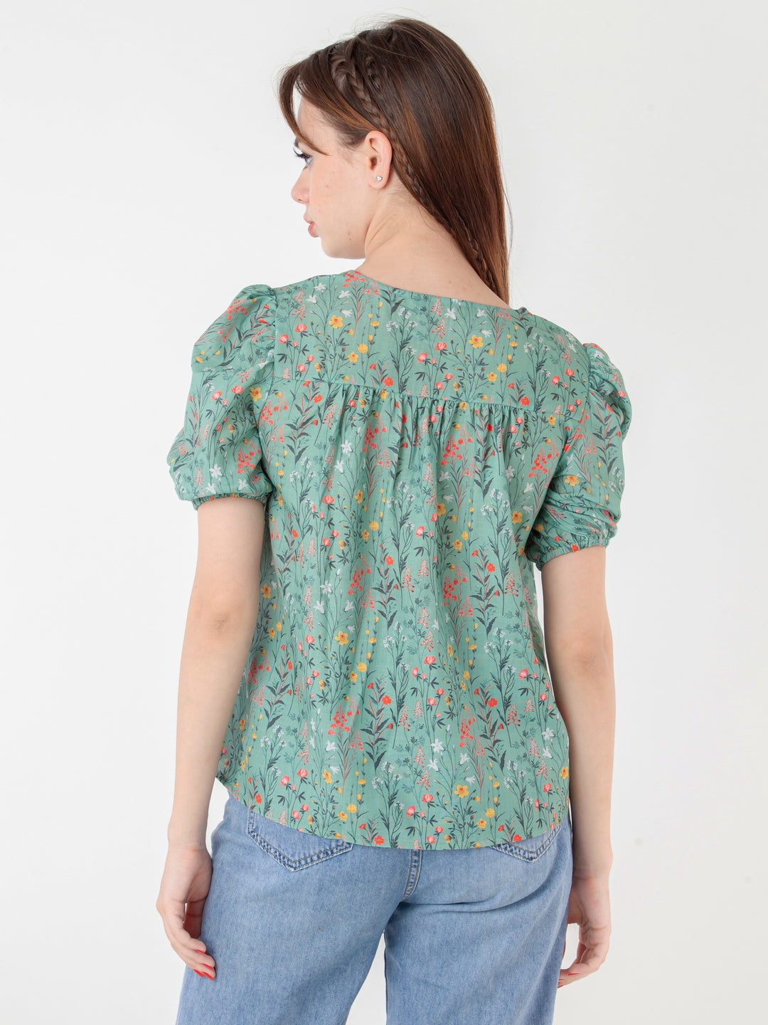 Green-Printed-A-Line-Top-T07052_4