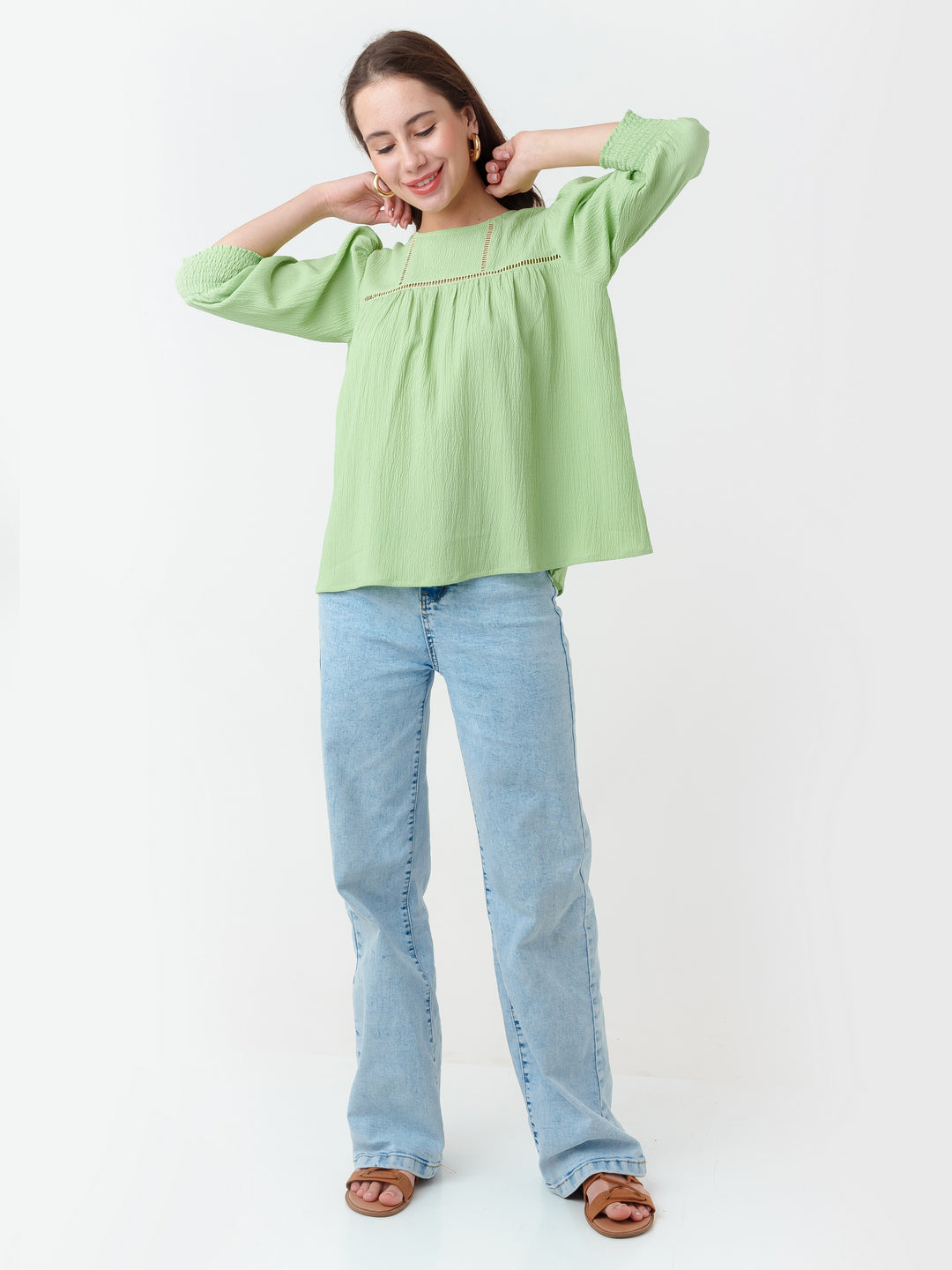 Green_Textured_Regular_Top_1